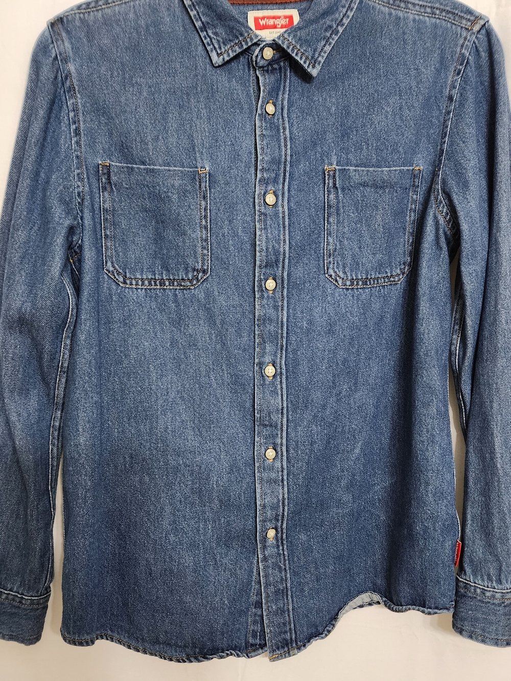 Wrangler Kid's Blue Denim Button-Up Shirt